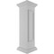 Ekena Millwork 10"W x 40"H End Newel Post with Panel, Peaked Capital & Base Trim (Installation kit included) NWL10X40EPP0B0 - alternate 2